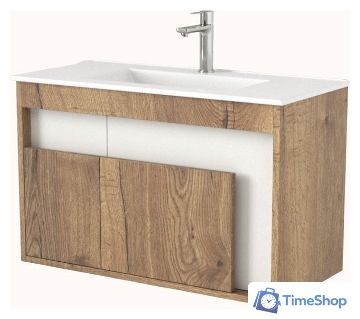  Дабер Тумба под умывальник 016 WeltWasser Deilbach 7517-80 Т16.8W.0.21 (дуб галифакс/белый) - Изображение №1 — Интернет-магазин Time-Shop