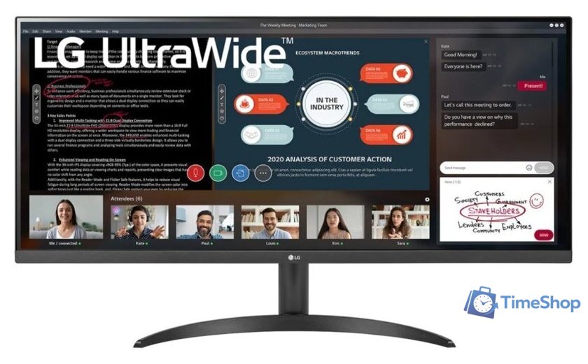 Монитор LG UltraWide 34WP500-B - Изображение №1 — Интернет-магазин Time-Shop