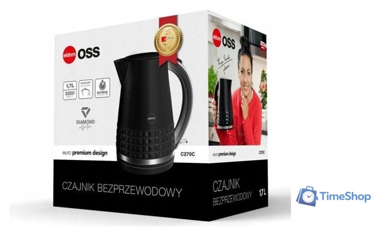 Электрический чайник Eldom C270 Nelo (черный) - Изображение №5 — Интернет-магазин Time-Shop