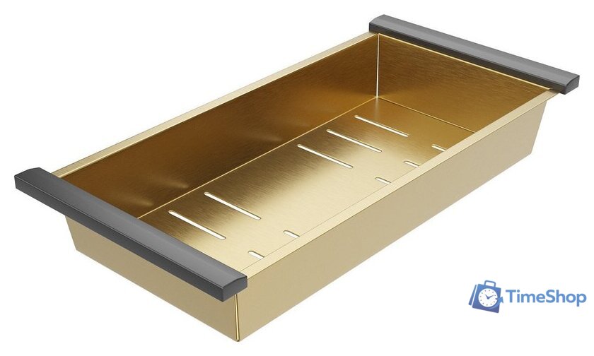 Кухонная мойка Roxen Snake 560220-60-GS PVD Gold золотая/текстурная (с коландером и дозатором) - Изображение №6 — Интернет-магазин Time-Shop