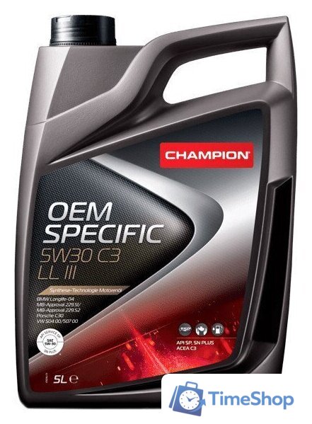 Моторное масло Champion OEM Specific 5W-30 C3 LL III 5л - Изображение №1 — Интернет-магазин Time-Shop
