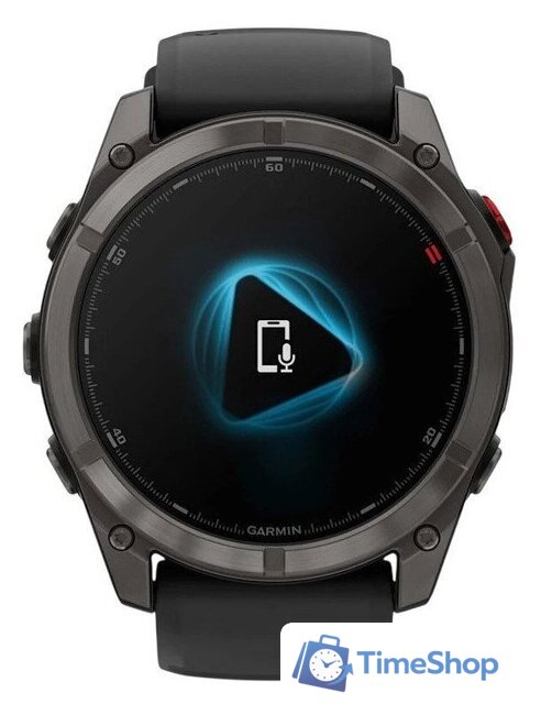Умные часы Garmin Fenix 8 Pro 51 мм (серый, черный силиконовый ремешок) - Изображение №7 — Интернет-магазин Time-Shop