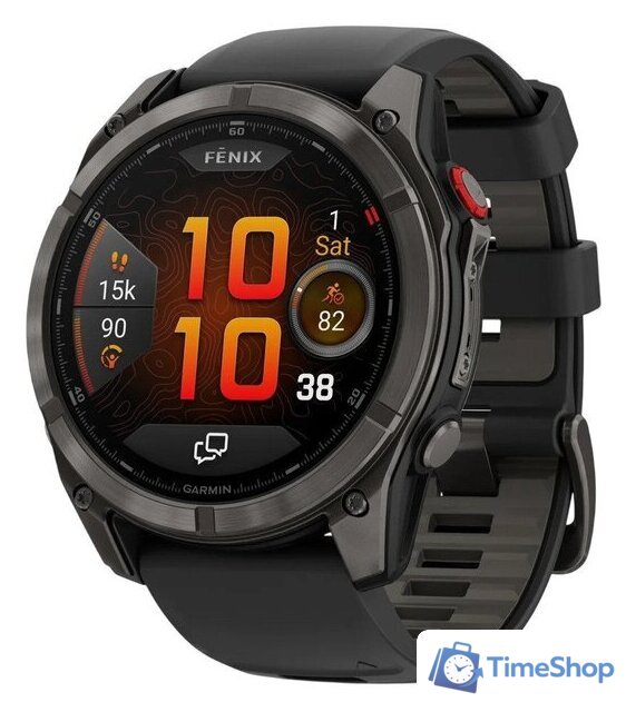 Умные часы Garmin Fenix 8 Pro 51 мм (серый, черный силиконовый ремешок) - Изображение №1 — Интернет-магазин Time-Shop