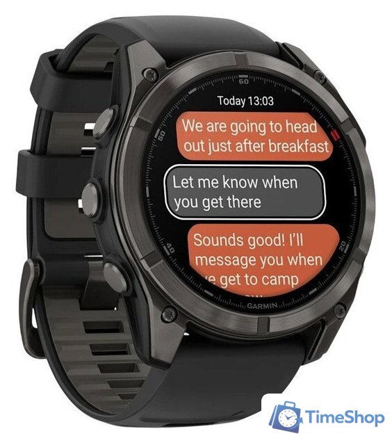 Умные часы Garmin Fenix 8 Pro 51 мм (серый, черный силиконовый ремешок) - Изображение №3 — Интернет-магазин Time-Shop