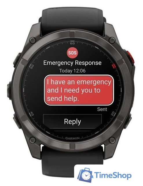 Умные часы Garmin Fenix 8 Pro 51 мм (серый, черный силиконовый ремешок) - Изображение №2 — Интернет-магазин Time-Shop