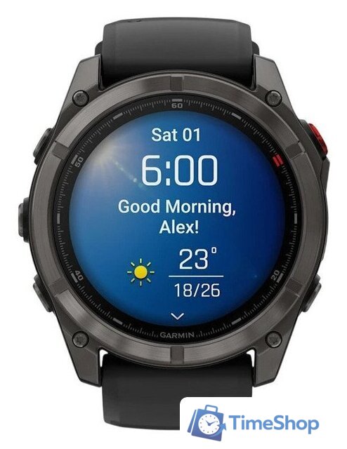Умные часы Garmin Fenix 8 Pro 51 мм (серый, черный силиконовый ремешок) - Изображение №10 — Интернет-магазин Time-Shop