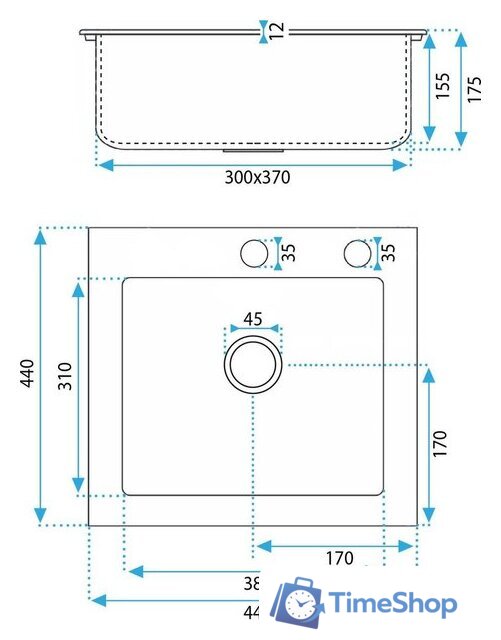 Кухонная мойка Rea ZLE-00121 - Изображение №6 — Интернет-магазин Time-Shop
