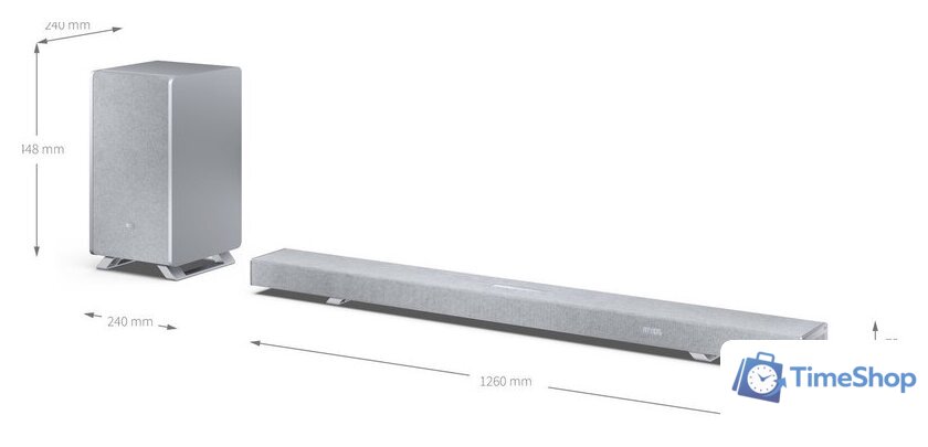 Саундбар Sharp HT-SBW55121 (серебристый) - Изображение №12 — Интернет-магазин Time-Shop