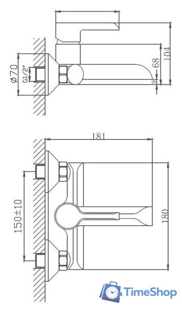 Смеситель Haiba HB60805-7 (черный) - Изображение №2 — Интернет-магазин Time-Shop