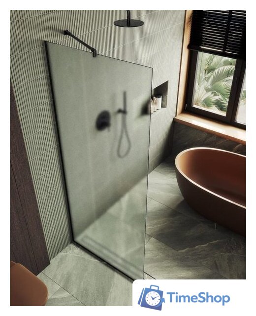 Душевая стенка MaybahGlass 195x79 MGD-700-6у (сатин стекло/черный) - Изображение №4 — Интернет-магазин Time-Shop