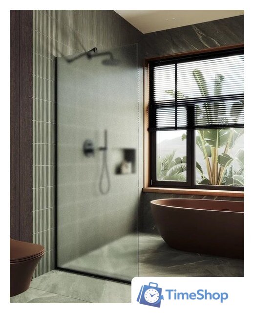 Душевая стенка MaybahGlass 195x79 MGD-700-6у (сатин стекло/черный) - Изображение №5 — Интернет-магазин Time-Shop