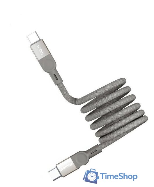 Кабель Momax DC35L USB 3.2 Gen2 Type-C - USB 3.2 Gen2 Type-C (1 м, серый) - Изображение №1 — Интернет-магазин Time-Shop