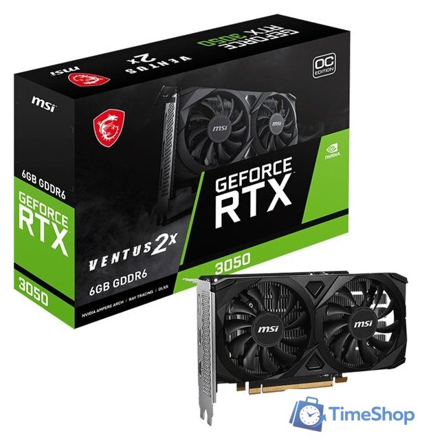 Видеокарта MSI GeForce RTX 3050 Ventus 2X E 6G - Изображение №5 — Интернет-магазин Time-Shop