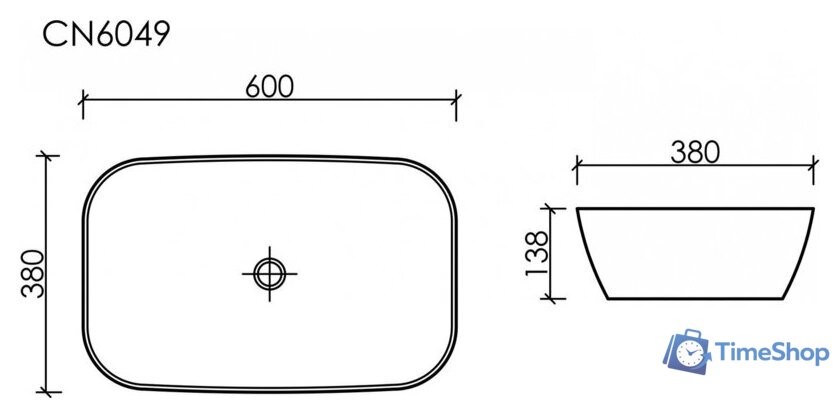 Умывальник Ceramica Nova Element CN6049MDH (темный антрацит матовый) - Изображение №10 — Интернет-магазин Time-Shop