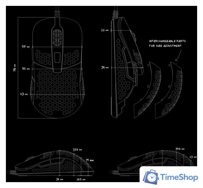 Игровая мышь Xtrfy M42 (розовый) - Изображение №7 — Интернет-магазин Time-Shop