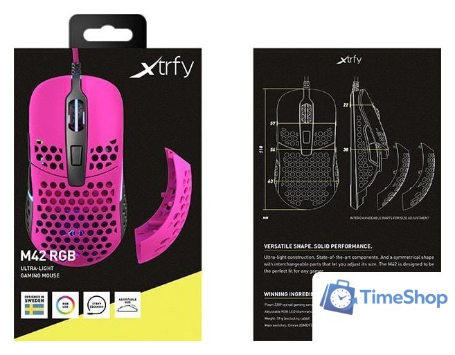Игровая мышь Xtrfy M42 (розовый) - Изображение №8 — Интернет-магазин Time-Shop