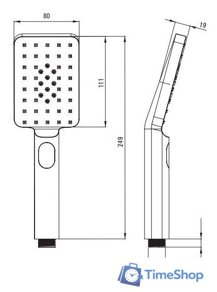 Душевая система  Deante Titanium NAC_D4HT - Изображение №3 — Интернет-магазин Time-Shop