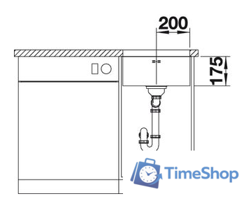 Кухонная мойка Blanco Supra 400-U (с клапаном-автоматом) [518202] - Изображение №5 — Интернет-магазин Time-Shop