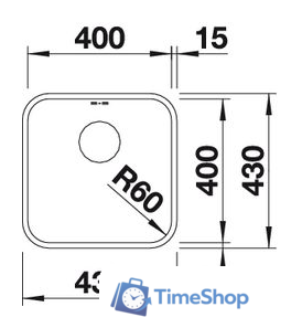 Кухонная мойка Blanco Supra 400-U (с клапаном-автоматом) [518202] - Изображение №3 — Интернет-магазин Time-Shop
