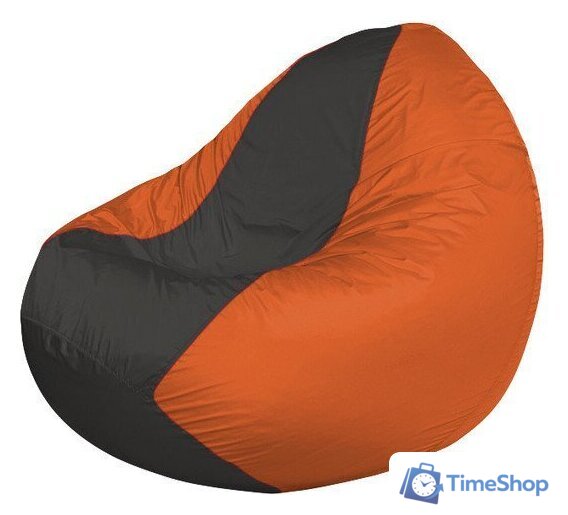 Кресло-мешок Flagman Classic К2.1-184 (оранжевый/серый темный) - Изображение №1 — Интернет-магазин Time-Shop