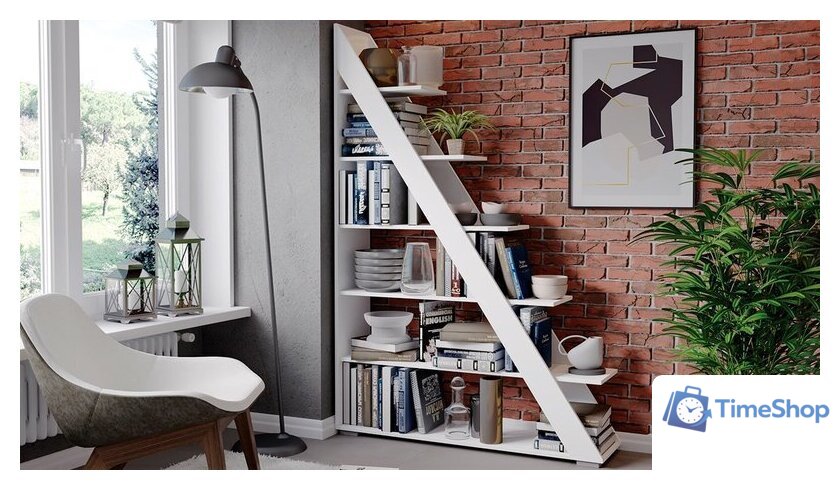 Стеллаж Трия Тип 14 (белый) - Изображение №2 — Интернет-магазин Time-Shop