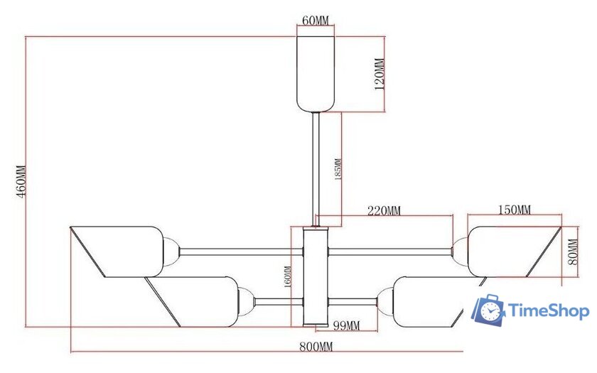 Люстра средней высоты Moderli Avery V10809-8P - Изображение №2 — Интернет-магазин Time-Shop
