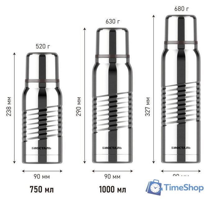 Термос БИОСТАЛЬ Экстрим BST-G (1л, глянцевый) - Изображение №15 — Интернет-магазин Time-Shop