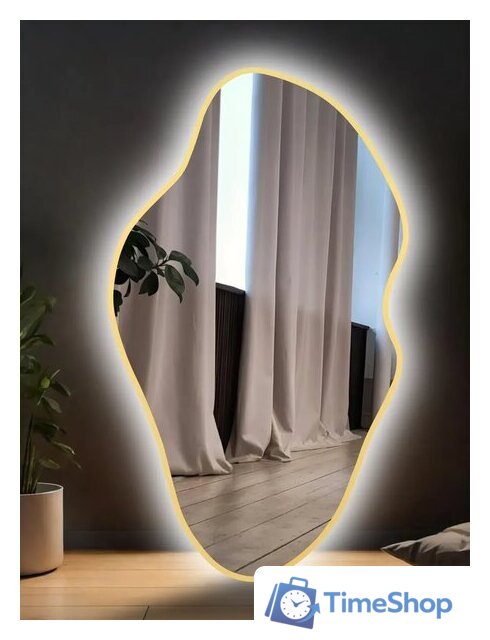 Зеркало с подсветкой  EMZE 45x77 LED.UV.NF.45.77.AUR.4K (золото с УФ-окантовкой и подсветкой) - Изображение №1 — Интернет-магазин Time-Shop