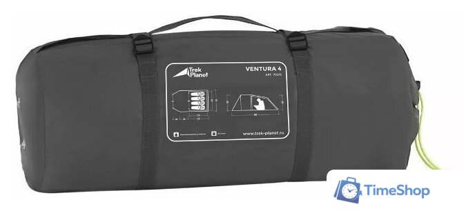 Кемпинговая палатка Trek Planet Ventura 4 (зеленый) - Изображение №8 — Интернет-магазин Time-Shop