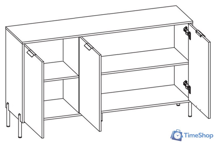 Тумба Black Red White Paloma KOM3D (дымчатый зеленый) - Изображение №3 — Интернет-магазин Time-Shop