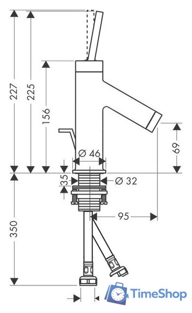 Смеситель Axor Starck 10116000 - Изображение №2 — Интернет-магазин Time-Shop