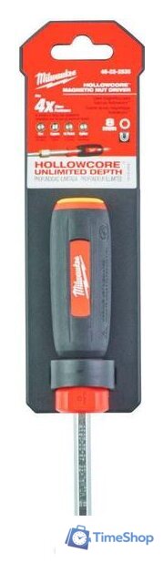 Торцевая отвертка для гаек Milwaukee Hollowcore Hex 8 мм 48-22-2535 - Изображение №3 — Интернет-магазин Time-Shop