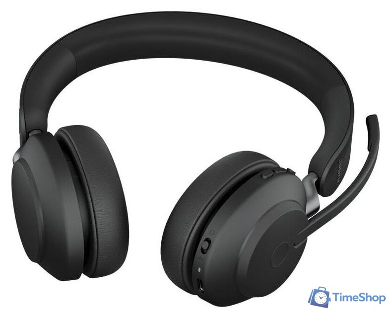Офисная гарнитура Jabra Evolve2 65 MS Stereo USB-A Desk (черный) - Изображение №4 — Интернет-магазин Time-Shop