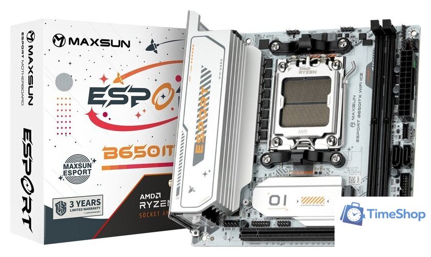 Материнская плата Maxsun eSport B650ITX WiFi Ice - Изображение №3 — Интернет-магазин Time-Shop