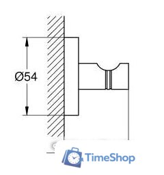 Крючок для ванны Grohe Grohe 40364AL1 - Изображение №2 — Интернет-магазин Time-Shop
