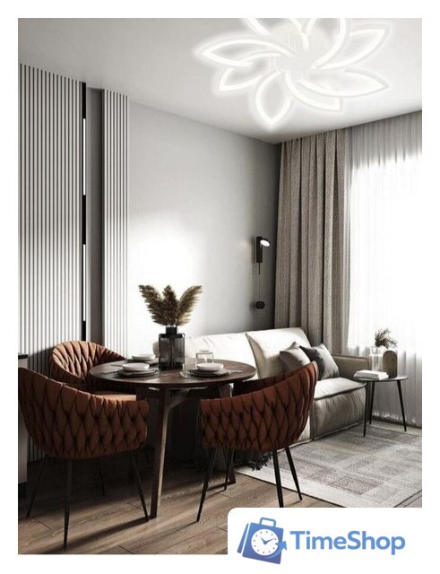 Припотолочная люстра Aitin Pro C9045/4+4 (белый) - Изображение №3 — Интернет-магазин Time-Shop