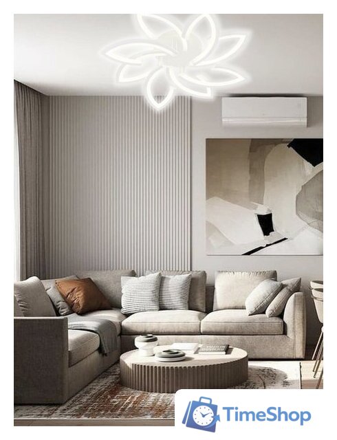 Припотолочная люстра Aitin Pro C9045/4+4 (белый) - Изображение №5 — Интернет-магазин Time-Shop