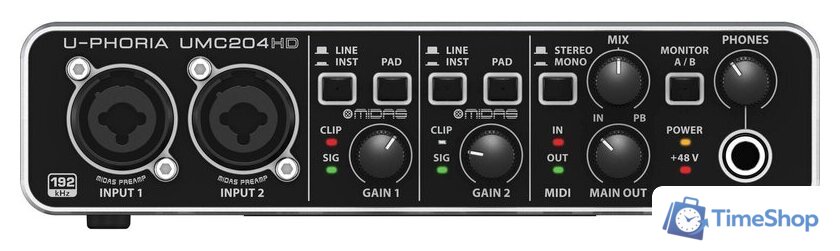  Behringer U-Phoria UMC204HD - Изображение №2 — Интернет-магазин Time-Shop