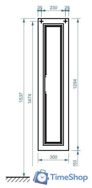  Belux Шкаф-полупенал София ПН 30 (1, белый глянцевый) - Изображение №4 — Интернет-магазин Time-Shop