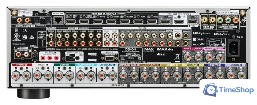 AV ресивер Denon AVC-X6800H (серебристый) - Изображение №5 — Интернет-магазин Time-Shop