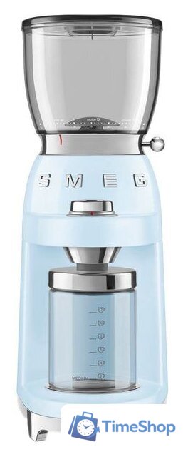 Электрическая кофемолка Smeg CGF01PBEU (пастельный голубой) - Изображение №1 — Интернет-магазин Time-Shop