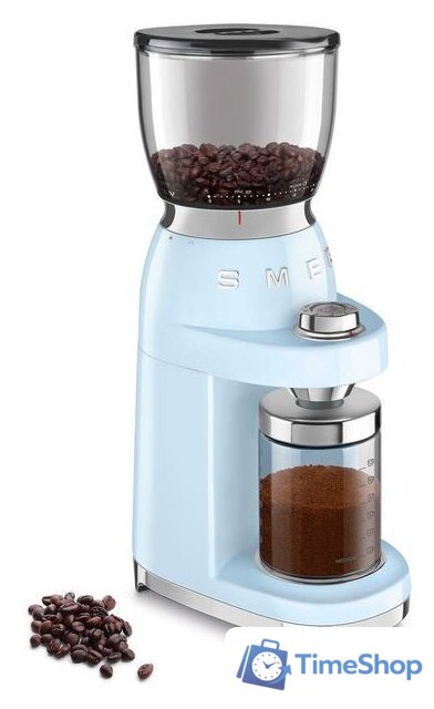 Электрическая кофемолка Smeg CGF01PBEU (пастельный голубой) - Изображение №2 — Интернет-магазин Time-Shop