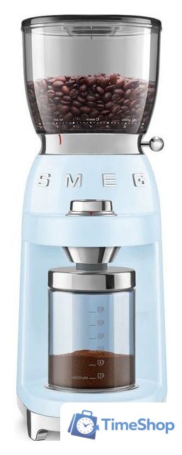 Электрическая кофемолка Smeg CGF01PBEU (пастельный голубой) - Изображение №4 — Интернет-магазин Time-Shop