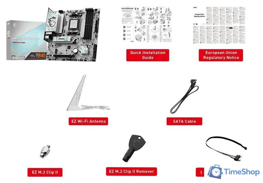 Материнская плата MSI B840M Gaming Plus WiFi6E - Изображение №2 — Интернет-магазин Time-Shop