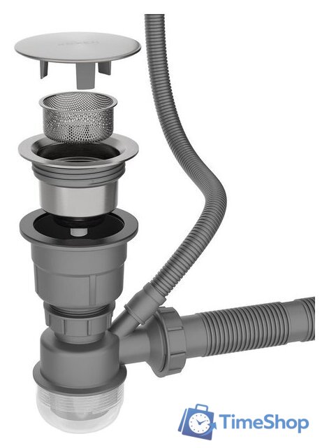 Кухонная мойка Roxen Uno 560210-54-GR сатин/текстурная (с ролл-матом и дозатором) - Изображение №15 — Интернет-магазин Time-Shop