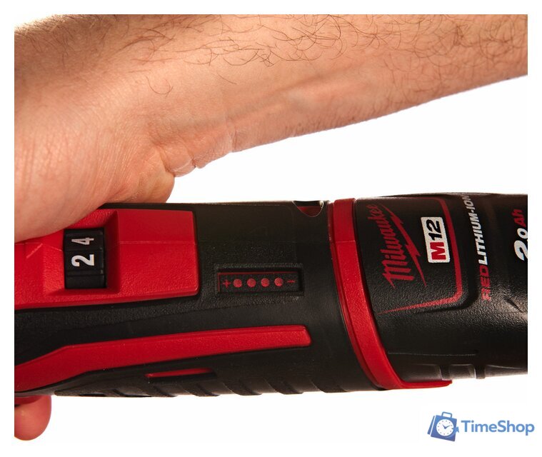 Угловая дрель Milwaukee C12 RAD-202B 4933441215 (с 2-мя АКБ) - Изображение №7 — Интернет-магазин Time-Shop