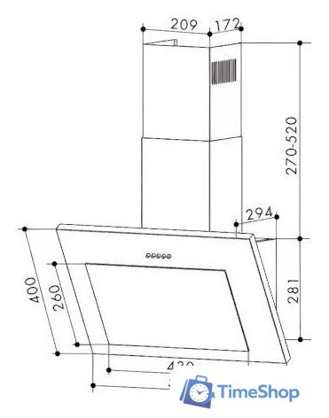 Кухонная вытяжка Exiteq EX-1496 (черный) - Изображение №2 — Интернет-магазин Time-Shop