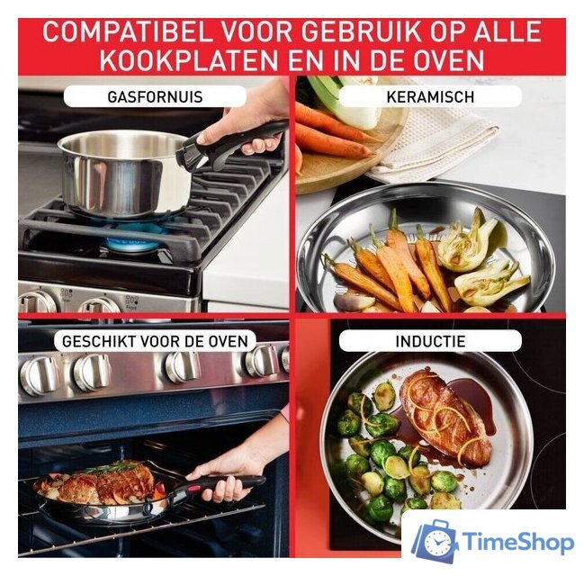 Набор сковород Tefal Ingenio Emotion L8968445 - Изображение №7 — Интернет-магазин Time-Shop