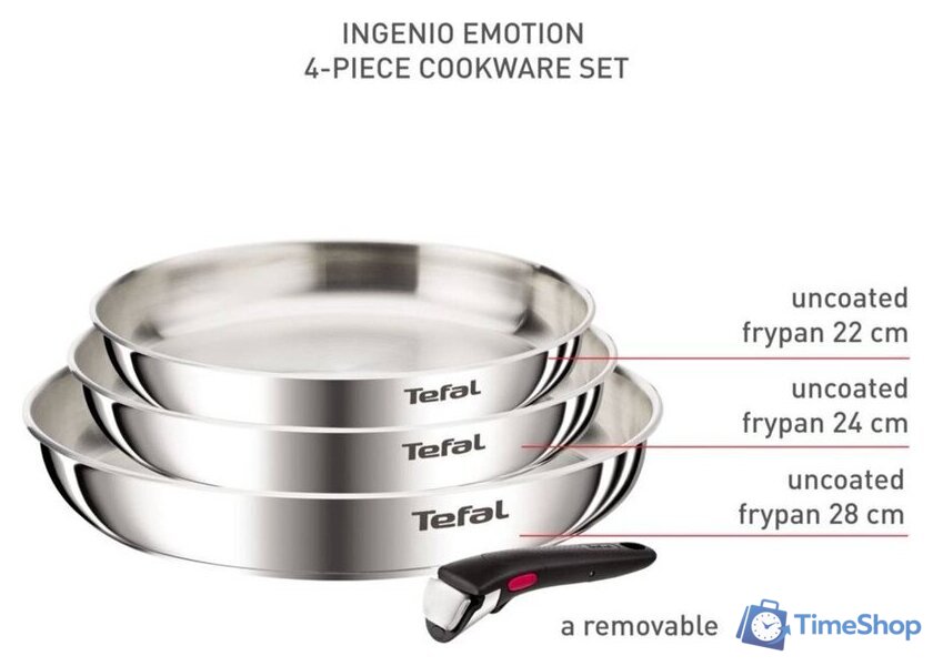 Набор сковород Tefal Ingenio Emotion L8968445 - Изображение №8 — Интернет-магазин Time-Shop