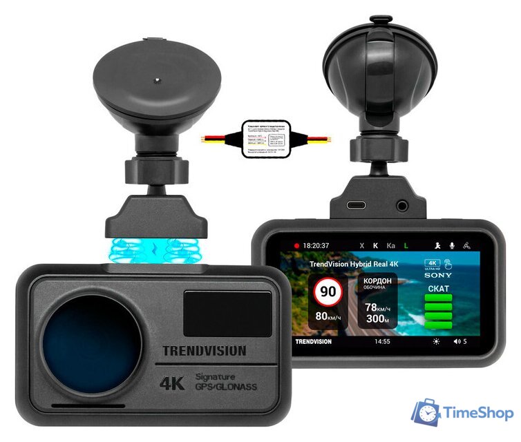Видеорегистратор-радар детектор-GPS информатор (3в1) TrendVision Hybrid Signature Real 4K Max - Изображение №1 — Интернет-магазин Time-Shop